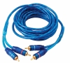 CABO 2RCA + 2RCA 5,00MTS TRANSP.AZUL (SMART)                