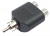 PLUG ADAPTADOR RCA MACHO P/2 JACK RCA PT-1083               