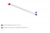 ANTENA EXTERNA UHF 38 ELEMENTOS 18 DBI TSU 1350 TELESONIC         