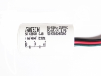 CAPACITOR DE PARTIDA P/ MOTOR 4UF + 8UF 250VAC 3 FIOS ALLTECH     