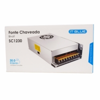 FONTE 12V 30A 360W METALICA SC1230 IT-BLUE                        