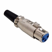 CONECTOR XLR CANON FEMEA C/SEGURO NIQUELADO (JL33007)             