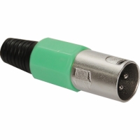 CONECTOR XLR CANON MACHO 1/2 CORPO PLASTICO (PT/VM/AZ/AM/VD)      