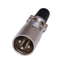 CONECTOR XLR CANON MACHO C/SEGURO NIQUELADO (JL33008)             