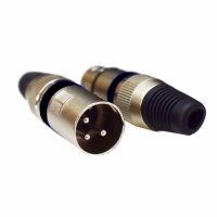 CONECTOR XLR CANON MACHO 3 POLOS LE-5593 IT-BLUE (PRETO)          