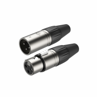 CONECTOR XLR CANON MACHO + FEMEA NIQUELADO ROXTONE (COMBO)        