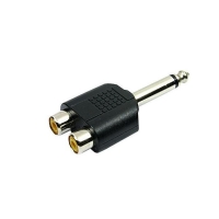 PLUG ADAPTADOR P10 MONO PARA 2 JACK RCA                           