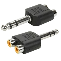 PLUG ADAPTADOR P10 STEREO PARA 2 JACK RCA                         