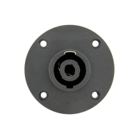 CONECTOR SPEAKON FEMEA 4 POLOS PAINEL C/ TRAVA METALICA REDONDO   