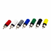 PLUG RCA MACHO AMARELO/AZUL/BRANCO/CINZA/PRETO (EMETAL)           