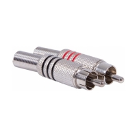 PLUG RCA NIQUEL COM MOLA 6/7MM PT/VM                              