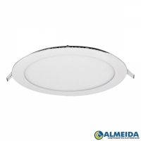 LUMINARIA LED EMBUTIR 6W 6500K BRANCO FRIO REDONDO EXBOM          