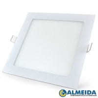 LUMINARIA LED EMBUTIR 18W 3500K BRANCO MORNO QUADRADA EXBOM       