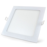 LUMINARIA LED EMBUTIR 12W 3500K BRANCO MORNO QUADRADA EXBOM       