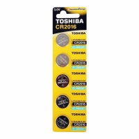 BATERIA LITHIUM CR2016 3V TOSHIBA (CARTELA 5 PCS)                 