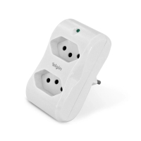 PROTETOR DE SURTO DPS 2P+T 10A 2 TOMADAS ELGIN BRANCO             