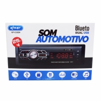 RADIO AUTOMOTIVO BLUETOOTH FM/MP3/AUX/EQ/USB DUPLO KP-C33BH KNUP  