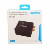 CONVERSOR DE AUDIO DIGITAL OPTICO PARA ANALOGICO RCA IT-BLUE      