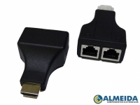 EXTENSOR HDMI 30 METROS VIA CABO DE REDE UTP RJ45 CAT-5E/6        