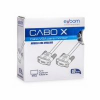 CABO VGA DB15 X DB15 MACHO 10 METROS CBX-MVGA100 EXBOM            