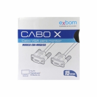 CABO VGA DB15 X DB15 MACHO 15 METROS CBX-MVGA150 EXBOM            