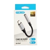 CABO ADAPTADOR TIPO C PARA P2 C/ CHIP LE-0167 IT-BLUE             