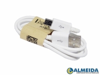 CABO USB MICRO USB V8 1MTS (BRANCO/PRETO)                         