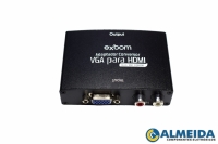 CONVERSOR VGA PARA HDMI COM SAIDA DE AUDIO RCA (PRETO)            