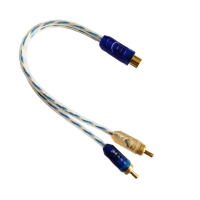 CABO Y 2RCA MACHO + 1RCA FEMEA 20CM PROFISSIONAL GOLDEN CABO      