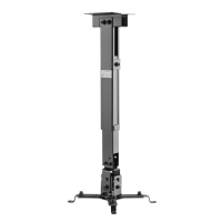 SUPORTE PROJETOR TETO/PAREDE MT-305 PRETO MULTIVISAO              