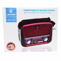 RADIO PORTATIL RETRO FM/AM/SW/USB/SD/LANTERNA LES-107 LEHMOX      