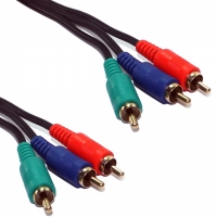 CABO 3RCA + 3RCA 2,00MTS REFORCADO PRETO                          