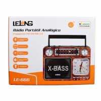 RADIO PORTATIL BLUETOOTH/FM/AM/SW/USB/SD/REL./LANT. LE-666 LELONG RADIO PORTATIL BLUETOOTH/FM/AM/SW/USB/SD/REL./LANT. LE-666 LELONG