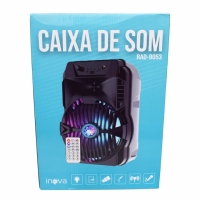 CAIXA DE SOM PORTATIL 15W BLUETOOTH/MIC./FM/SD/USB RAD-9053 INOVA 