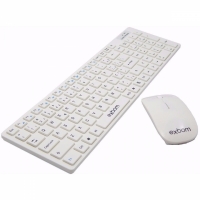 KIT TECLADO E MOUSE SEM FIO 2.4 GHZ BK-S1000 EXBOM                