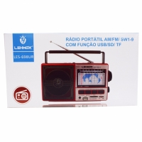 RADIO PORTATIL FM/AM/SW/USB/SD LES-698UR LEHMOX                   