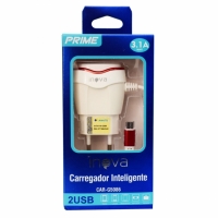 CARREGADOR USB RAPIDO DUPLO MICRO USB/V8 3.1A CAR-G5086 INOVA     