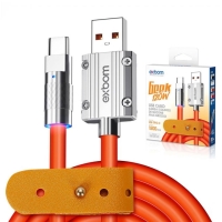 CABO USB TIPO C CARGA RAPIDA 30W 1,5 MTS CBX-U3C16TC LARANJA EXBOM