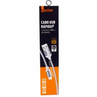 CABO USB MICRO USB V8 CARGA RAPIDA 2.4A 1MT BA-CBO9979 BASIKE     