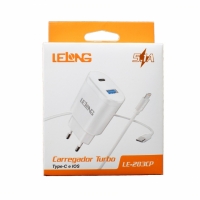 CARREGADOR USB TIPO C 5.1A + CABO TIPO C LE-283CC LELONG          