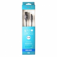 CABO USB MICRO USB V8 CARGA RAPIDA 2.4A 2 MTS CBO-8466 INOVA      