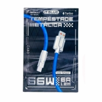 CABO USB TIPO C TURBO 66W 6A 1,2 METROS LE-862C IT-BLUE           