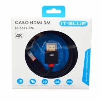 CABO HDMI 2.0 ULTRA HD 4K 3D 3 METROS LE-6621 IT-BLUE             