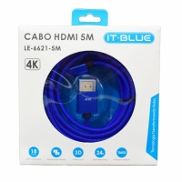 CABO HDMI 2.0 ULTRA HD 4K 3D 5 METROS LE-6621 IT-BLUE             