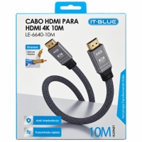 CABO HDMI 2.0 ULTRA HD 4K 10 METROS LE-6640-10M IT-BLUE           