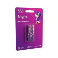 PILHA RECARREGAVEL AAA 1000MAH ELGIN (BLIST. 2 PCS)               