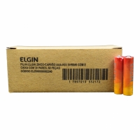 PILHA AAA 1,5V ZINCO CARVAO ELGIN SHRINK C/ 2 PCS (CAIXA 60 PCS)  