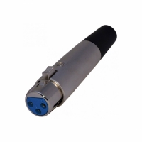 CONECTOR XLR CANON FEMEA 3 POLOS NIQUELADO                        