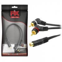 CABO Y 2RCA MACHO + 1RCA FEMEA 90 GRAUS 25CM 4MM PIX              