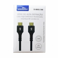 CABO HDMI 2.1 ULTRA HD 8K 5 METROS D-8K01 GRASEP                  